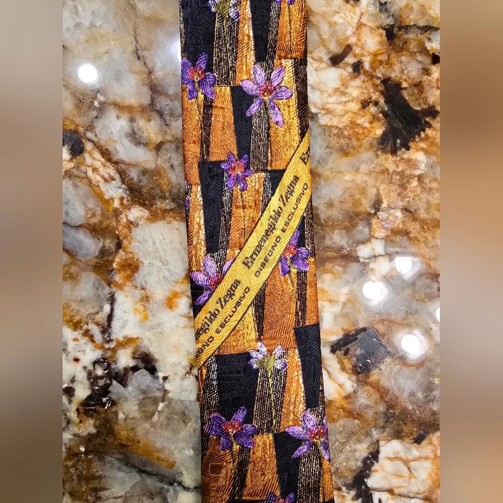Ermenegildo Zegna silk tie floral Pattern NWT